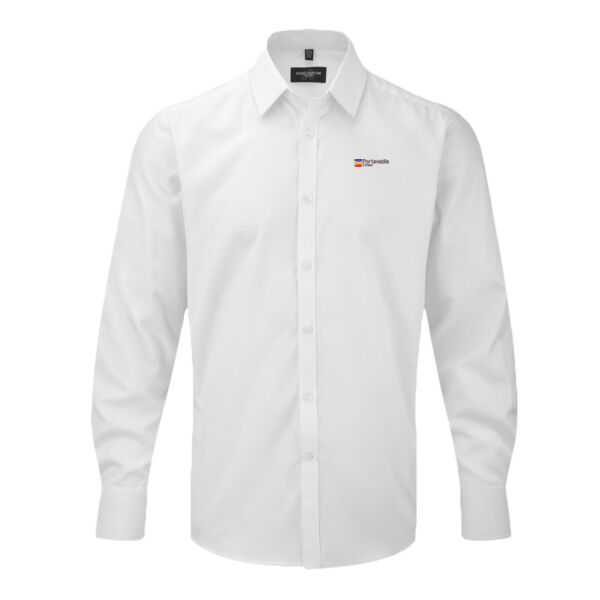 Gents Long Sleeve Herringbone Shirt Thumbnail